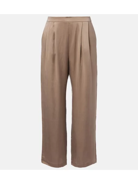 Pantaloni Asceno de mătase gri