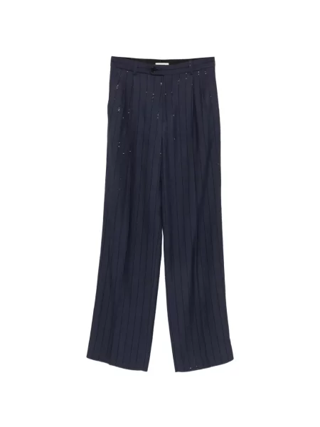 Pantaloni Sandro cu paiete albastru
