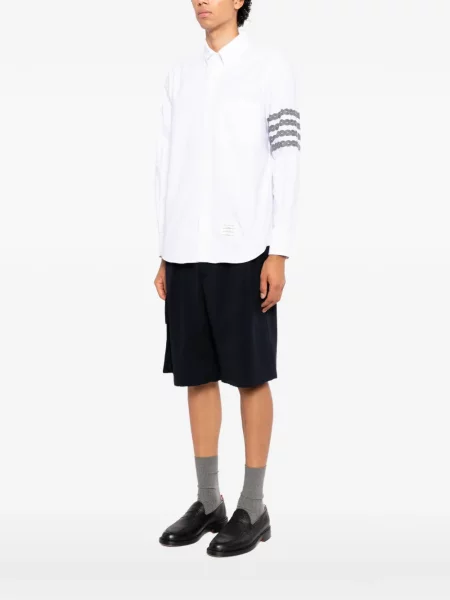 Cămașă Thom Browne cu broderie alb