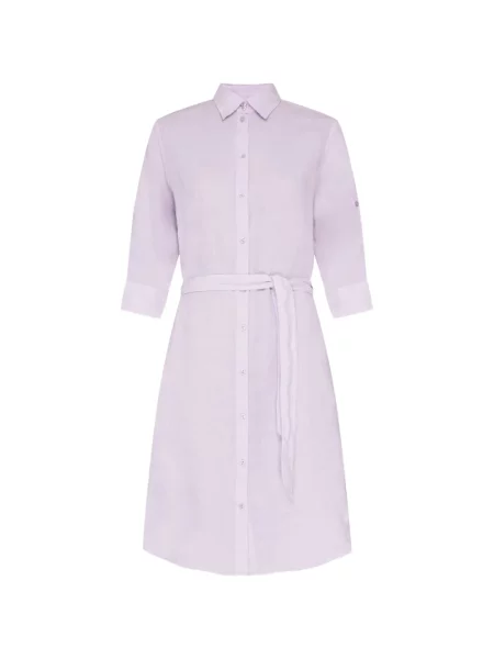 Rochie tip cămașă Vilebrequin de in violet
