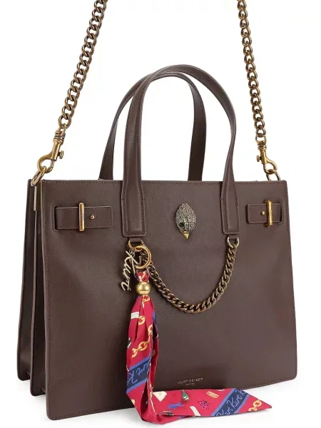 Kurt Geiger Bőr bőrönd Sloane barna