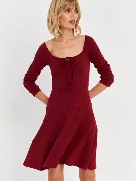 Cool & Sexy Rochie burgundy roșu