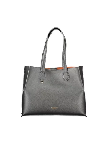 Twinset torebka tote z imitacji skóry czarna