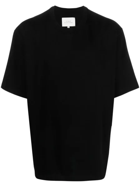 Tricou Studio Nicholson cu decolteu rotund negru