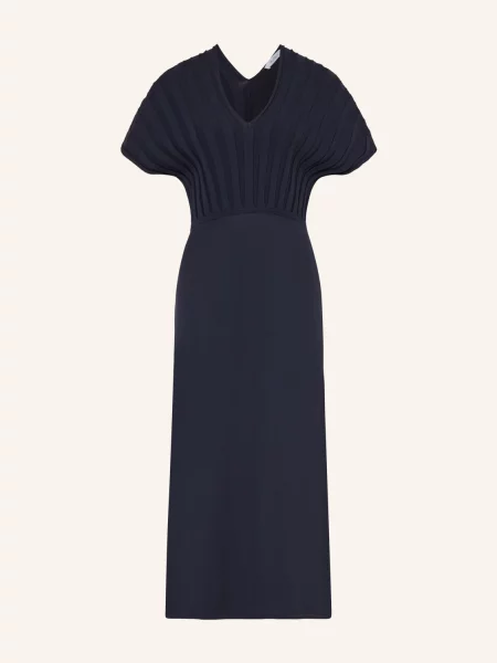 Max Mara Pletené Šaty Serio tmavě modrá