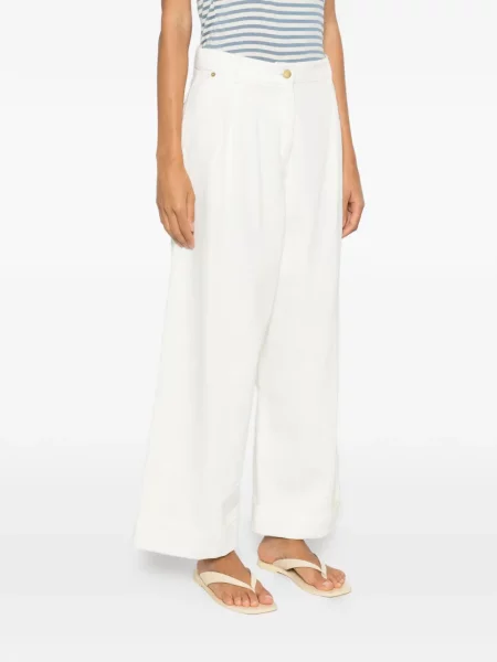Pantaloni Momoni alb