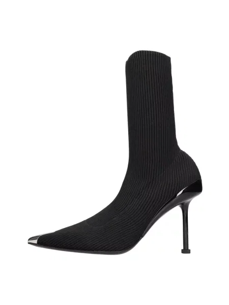 Botki Alexander Mcqueen skórzane czarne