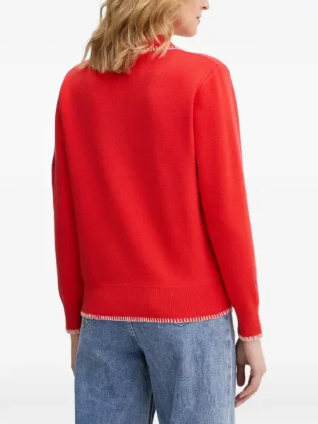 Cardigan Never Fully Dressed cu broderie roșu