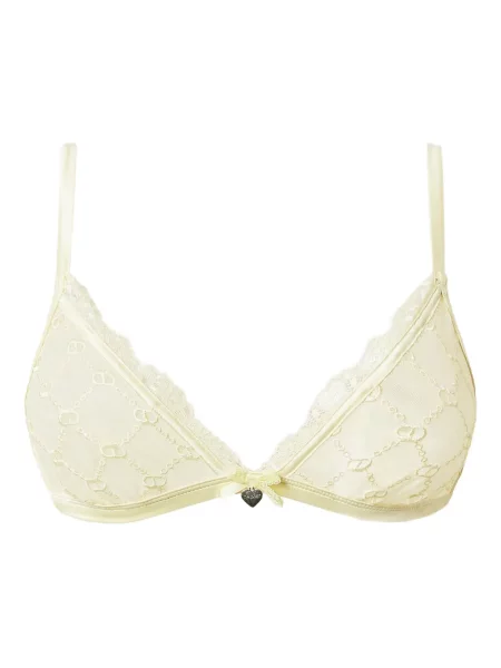 Sutien Twinset din dantelă galben