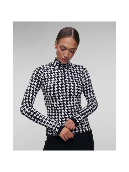 Termo mikina Newland Isa Half black/white bílá