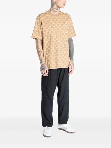 Бягане тениска Adidas с леопардов принт от джърси черно