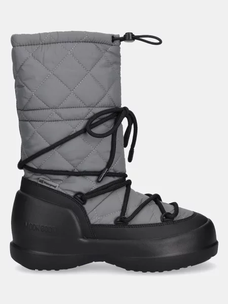 Зимові чоботи Moon Boot MB MEZZALUNA QUILTED HIGH BOOT WP сірий