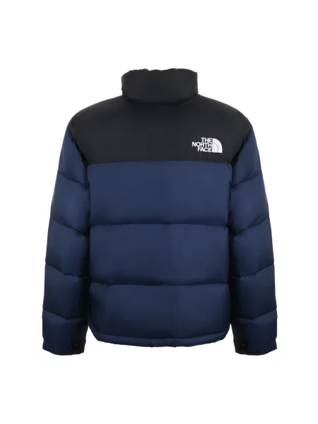 Kurtka puchowa The North Face retro niebieska