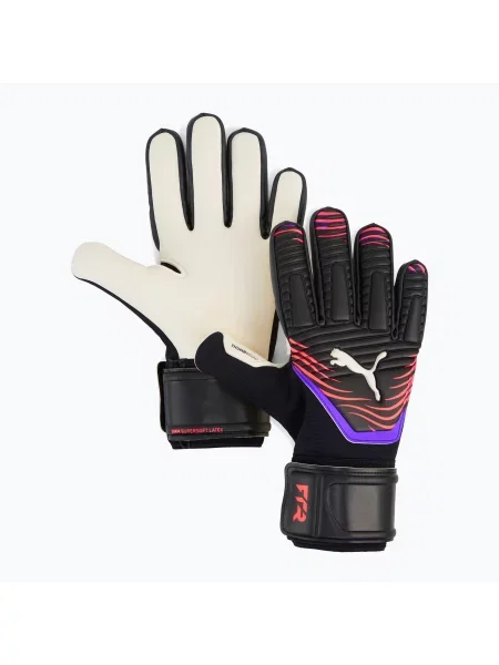 Rękawice bramkarskie PUMA Future Pro Hybrid puma black/glowing red/purple glimmer czarne