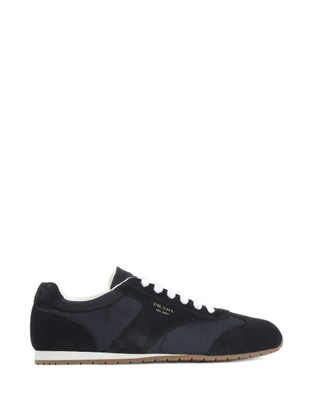 Sneakerși Prada din piele de căprioară albastru