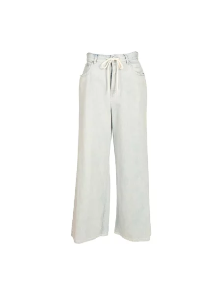 Szerokie jeansy Mm6 Maison Margiela niebieskie