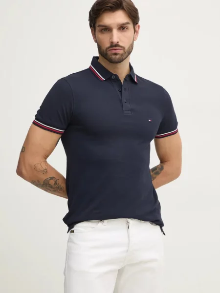Koszulka polo o kroju slim fit z wyhaftowanym logo Tommy Hilfiger
