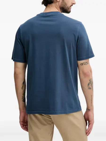 Tricou Barbour cu broderie albastru