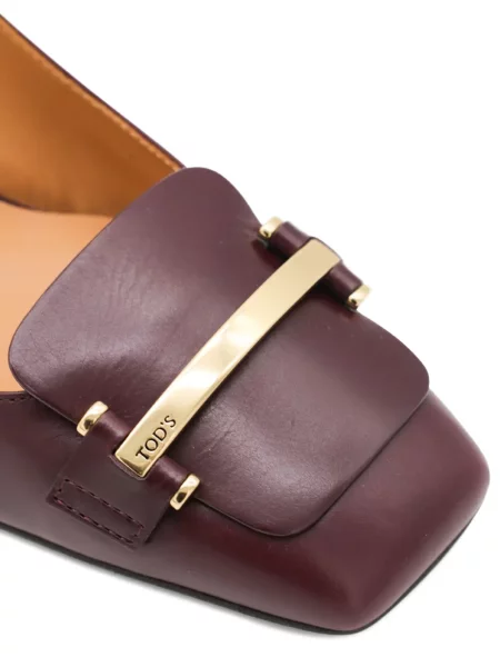 Полуотворени обувки Tod's с отворена пета червено