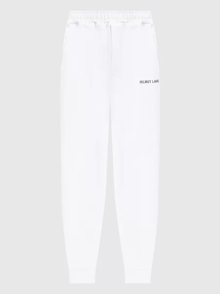 Джоггеры Helmut Lang с принтом белые