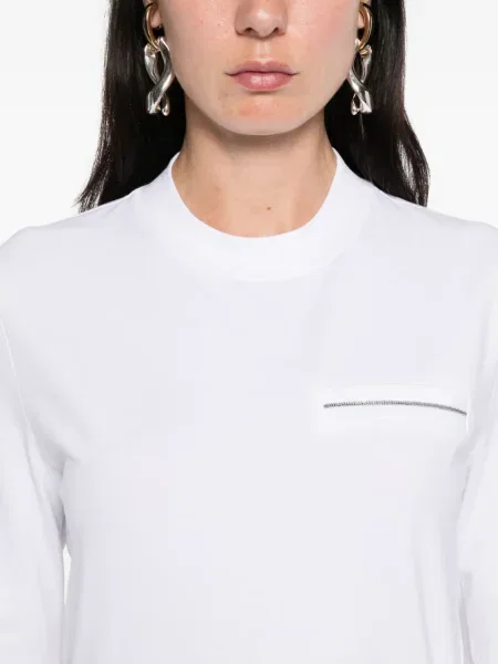 Tricou Peserico scurt alb