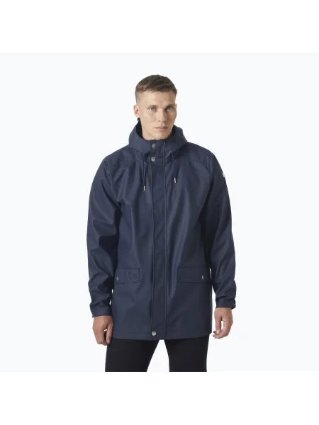 Pánsky Tmavomodrý Kabát Helly Hansen Moss Rain Coat modrá