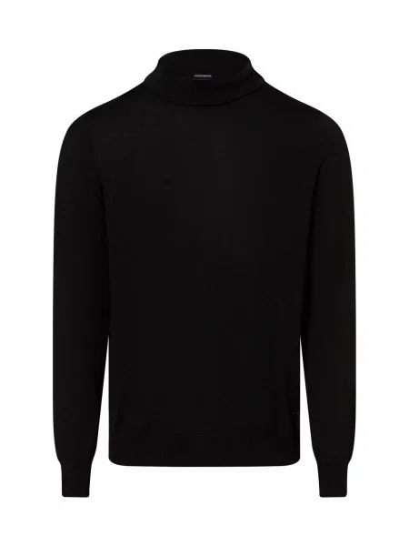 JOOP! sweter z dzianiny merino Donte Mężczyźni wełna ze strzyży jednolity XL czarny