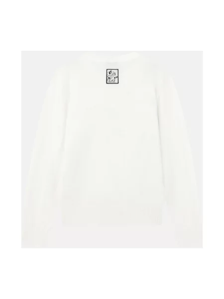 Sweter Emporio Armani Ea7 wełniany biały