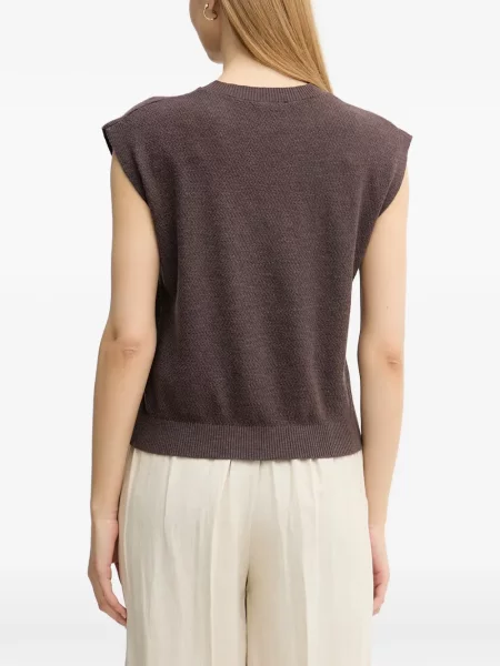 Top Benetton tricotate maro