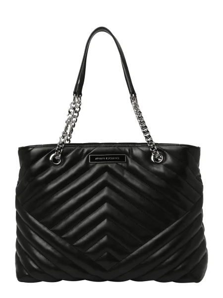 ARMANI EXCHANGE Nakupovalna torba / srebrna črna