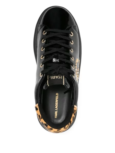 Sneakerși Karl Lagerfeld cu imagine cu model leopard negru