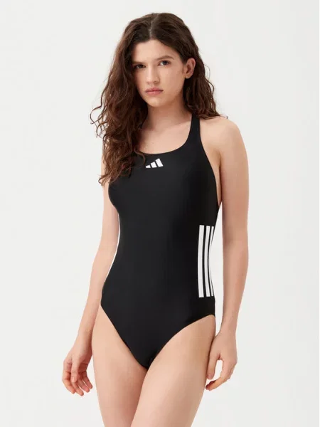 Kostium kąpielowy z nadrukiem z logo Adidas czarny
