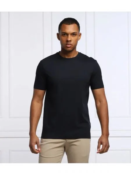BOSS BLACK Póló Tessler | mercerised fekete