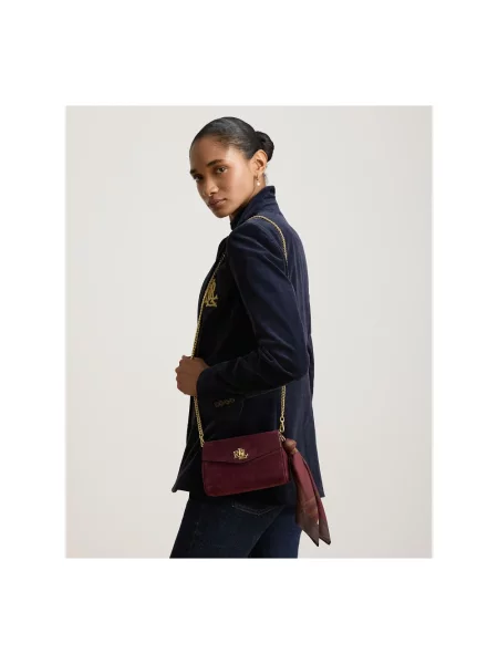 Torebka Lauren Ralph Lauren skórzana czerwona