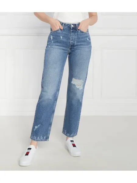 Tommy Hilfiger Blugi CLASSIC STRAIGHT HW A LEO WRN | Straight fit albastru