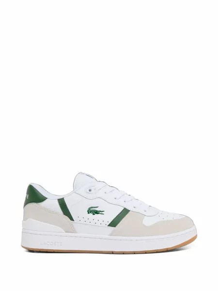 Sneakerși Lacoste din piele alb