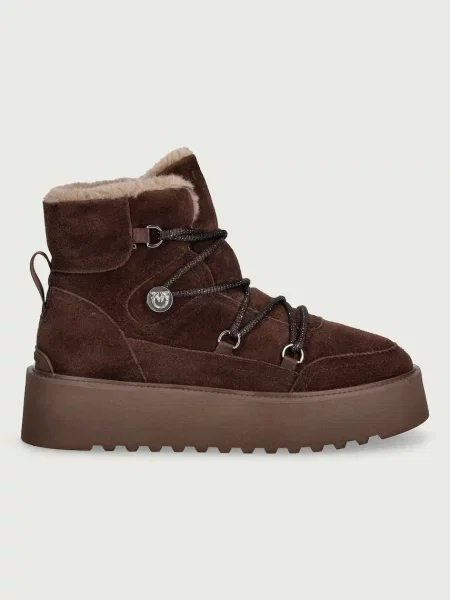Pantofi Pinko din piele maro