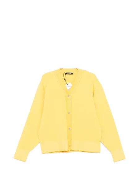 Cardigan Jacquemus cu decolteu în V galben