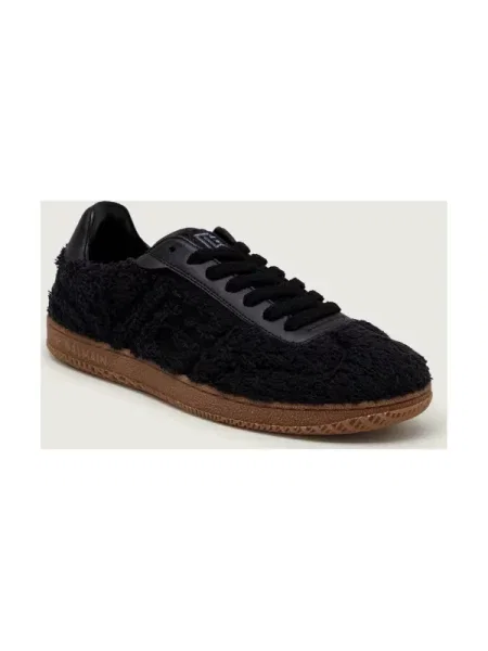 Balmain Sneakers cu adaos de piele negru
