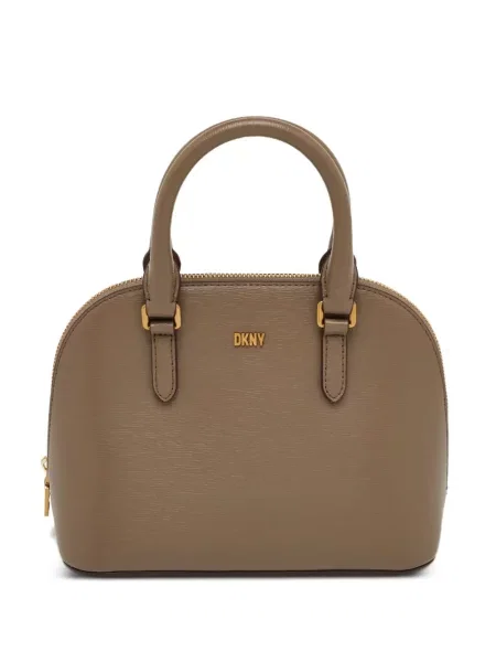 Geantă shopper Dkny din piele maro