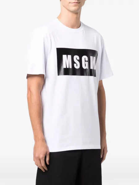 Tricou Msgm cu imagine alb
