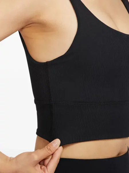 Top sport Nike din fleece plisat fără mâneci alb