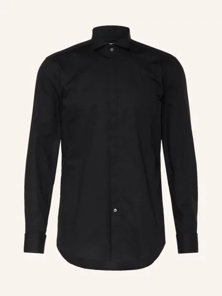 Boss Smokingová Košile Hank Slim Fit černá