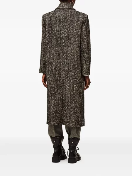 Płaszcz dwurzędowy Ba&sh dwurzędowy czarny