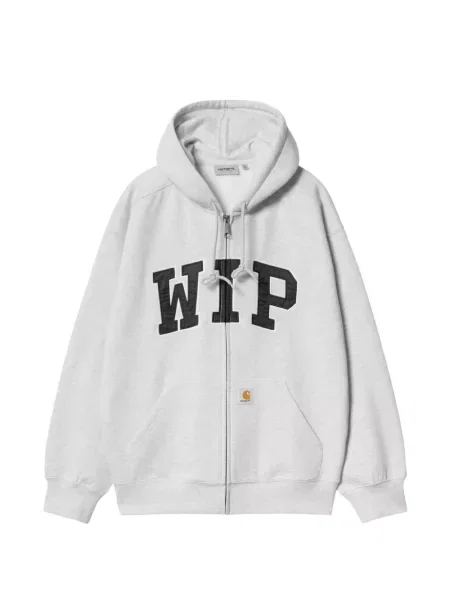 Hanorac cu glugă Carhartt Wip cu aplicații gri