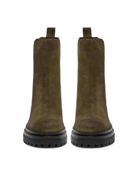 Kotníková obuv s elastickým prvkem U.S. Polo Assn. khaki