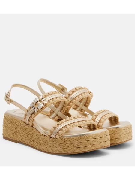 Sandale Roger Vivier cu platformă bej