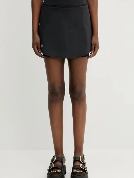 Fjallraven fustă Abisko Midsummer Skort mini evazati negru