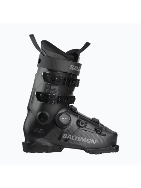 Чоботи лижні Salomon S/PRO Supra S Boa black/beluga met/dark grey met чорні