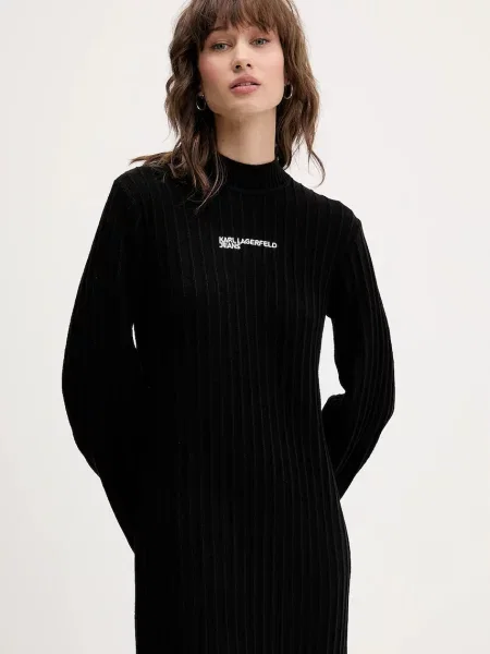 Мини джинсовое платье Karl Lagerfeld Jeans черное